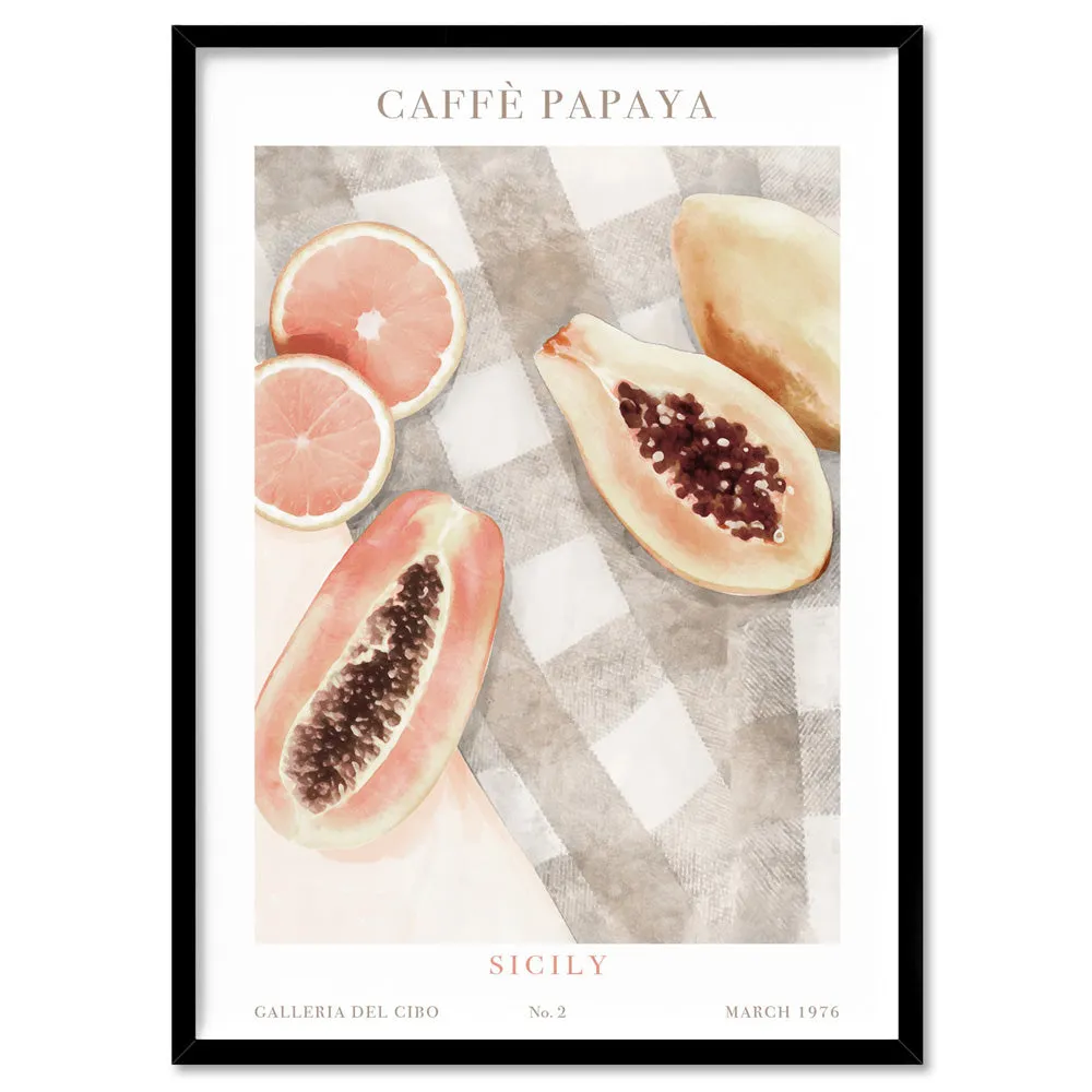 Galleria Del Cibo | Caffe Papaya II - Art Print by Vanessa