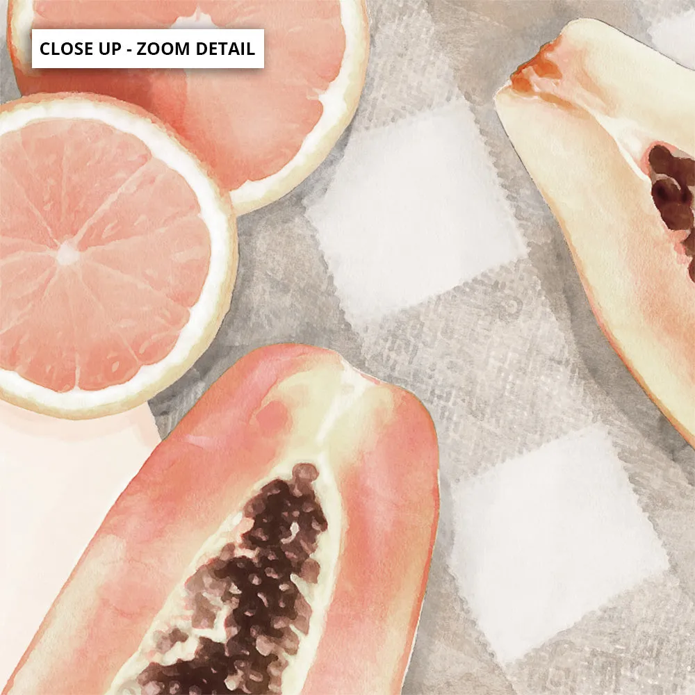Galleria Del Cibo | Caffe Papaya II - Art Print by Vanessa