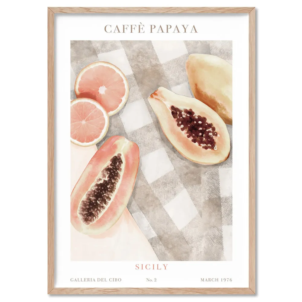 Galleria Del Cibo | Caffe Papaya II - Art Print by Vanessa