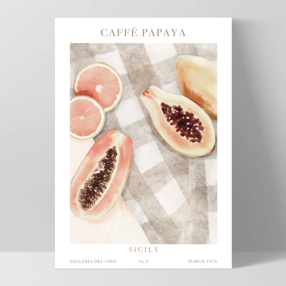 Galleria Del Cibo | Caffe Papaya II - Art Print by Vanessa