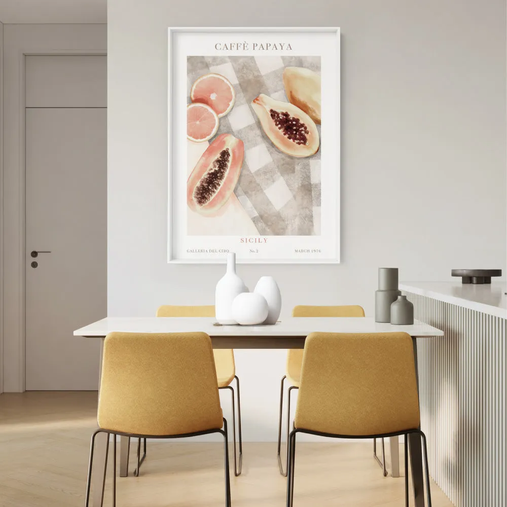Galleria Del Cibo | Caffe Papaya II - Art Print by Vanessa