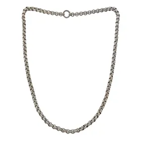Georgian Star Embossed Link Chain Necklace