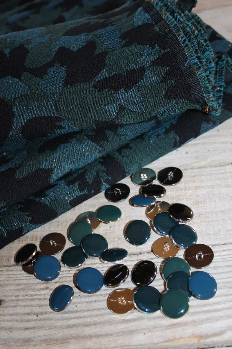 Églantine & Zoé - Green Crocus Jacquard Fabric