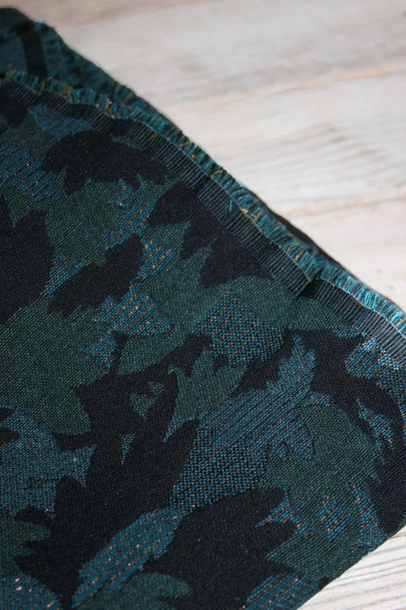 Églantine & Zoé - Green Crocus Jacquard Fabric