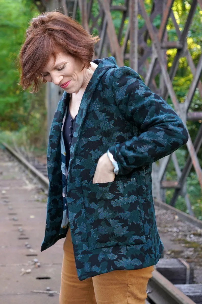 Églantine & Zoé - Green Crocus Jacquard Fabric