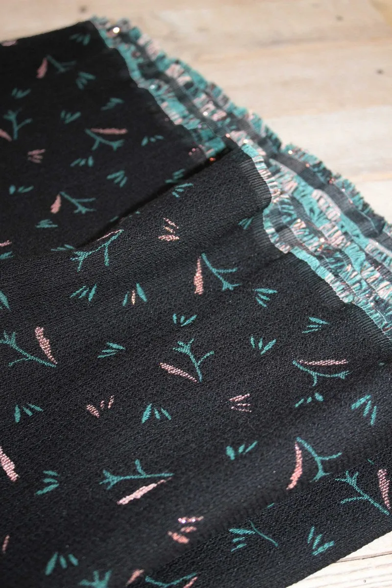 Églantine & Zoé - Ramo Jacquard Black Fabric