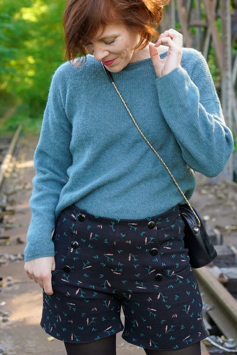 Églantine & Zoé - Ramo Jacquard Black Fabric