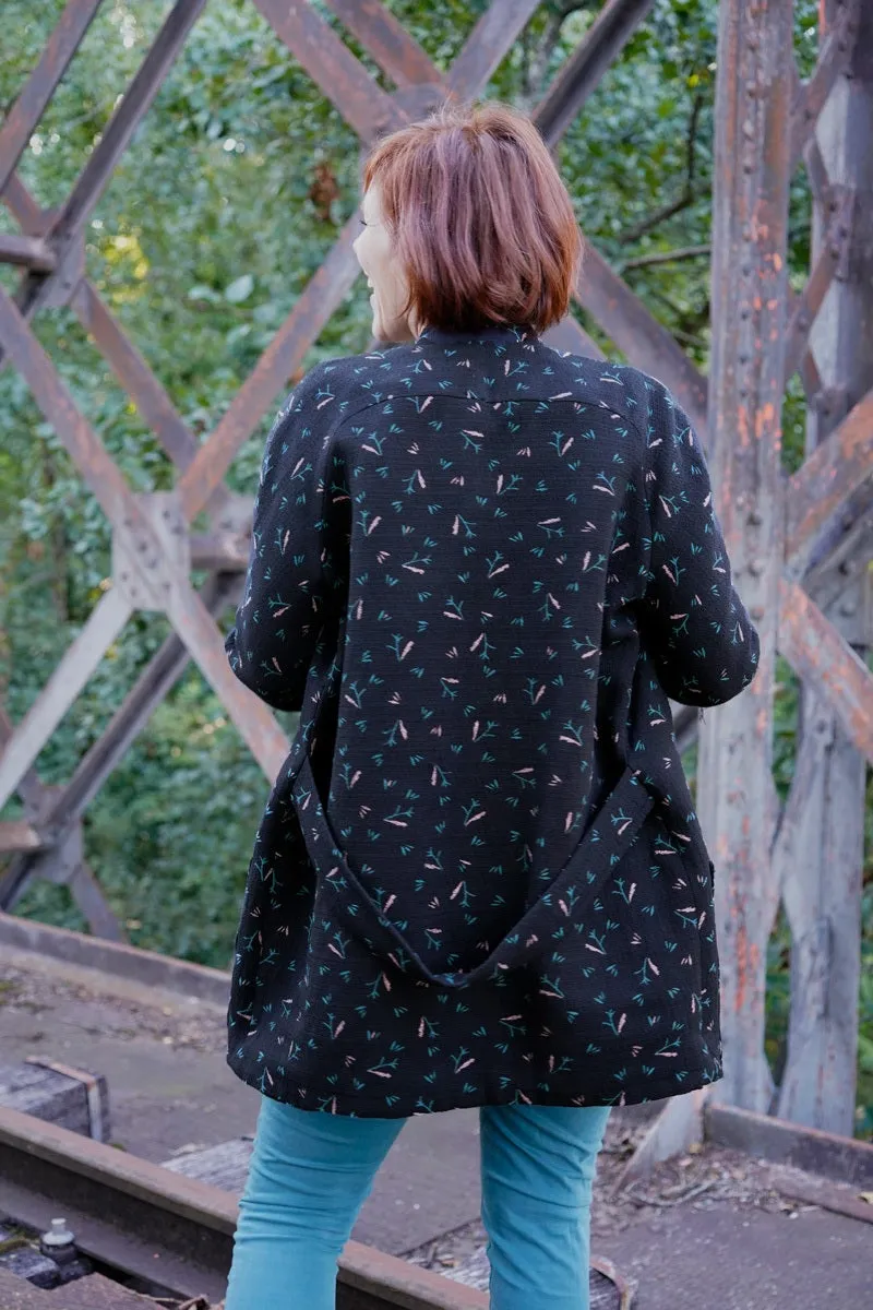 Églantine & Zoé - Ramo Jacquard Black Fabric