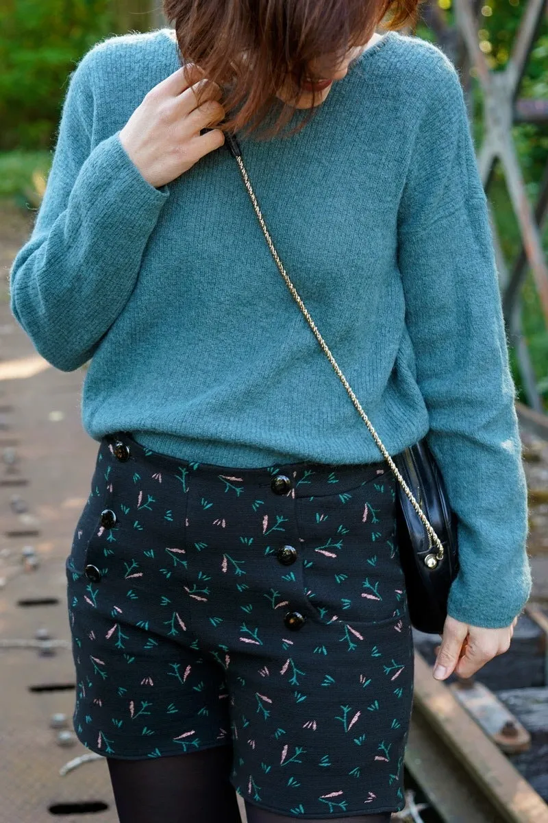 Églantine & Zoé - Ramo Jacquard Black Fabric