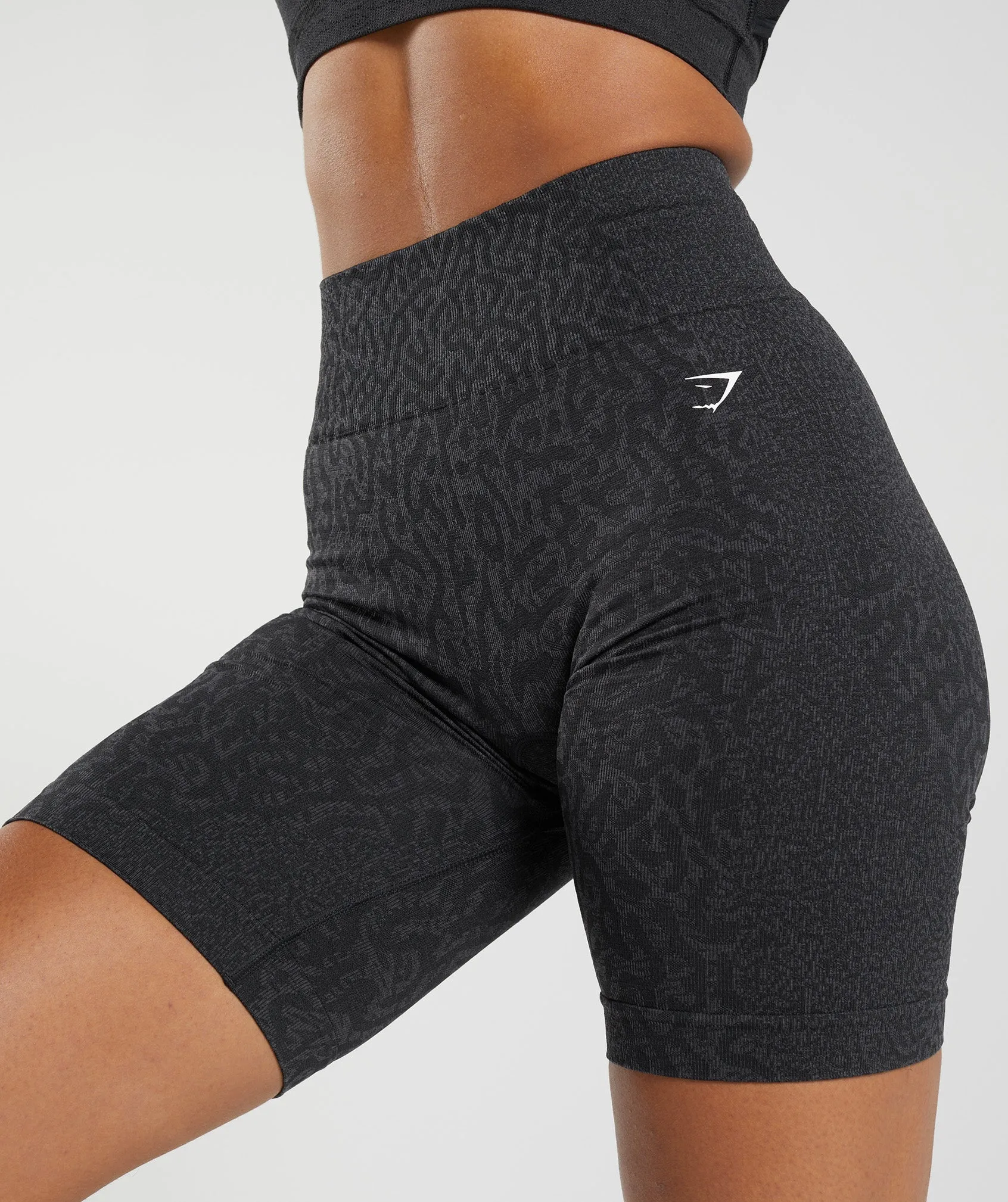 Gymshark Adapt Animal Seamless Cycling Shorts - Reef |  Black