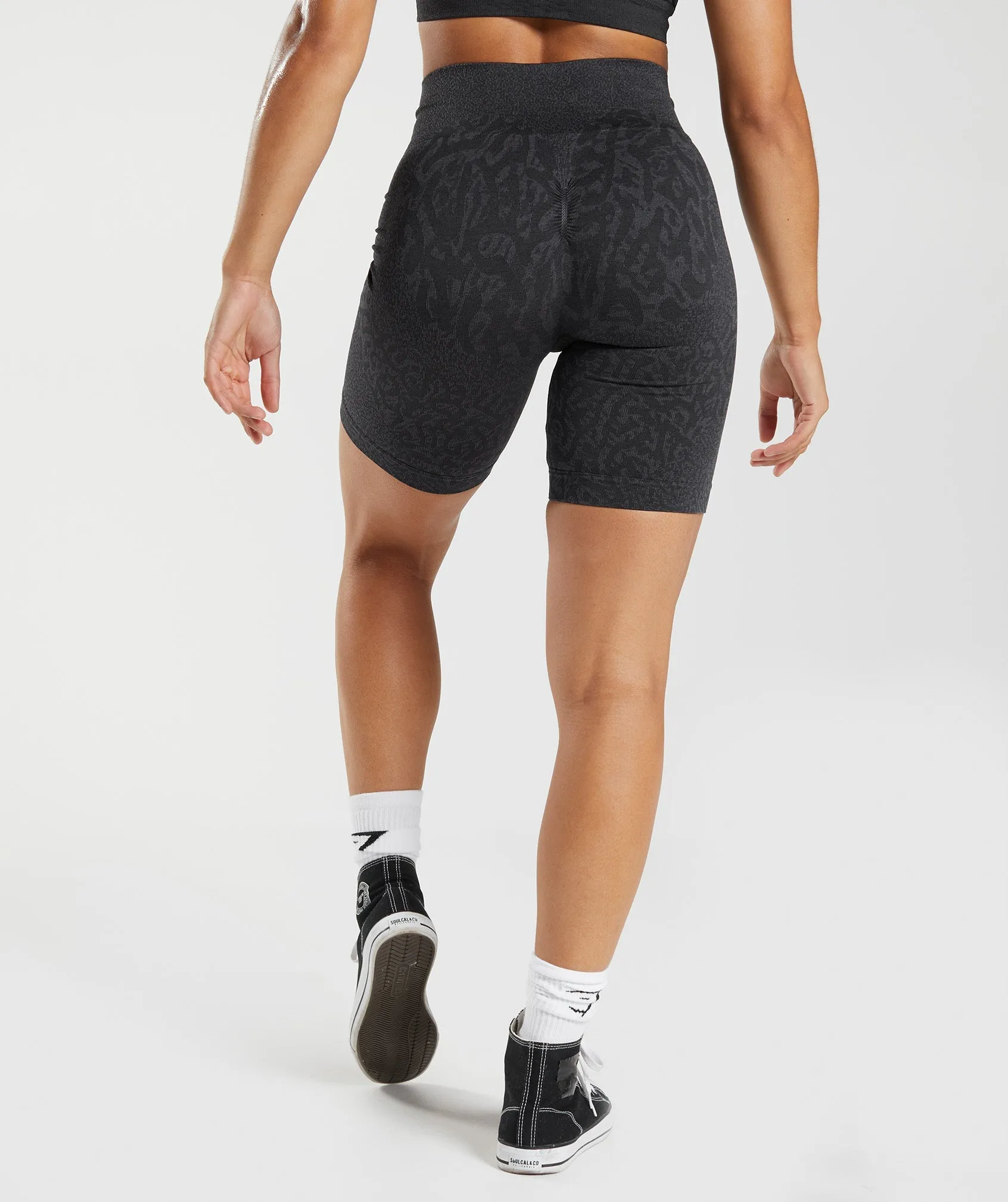 Gymshark Adapt Animal Seamless Cycling Shorts - Reef |  Black