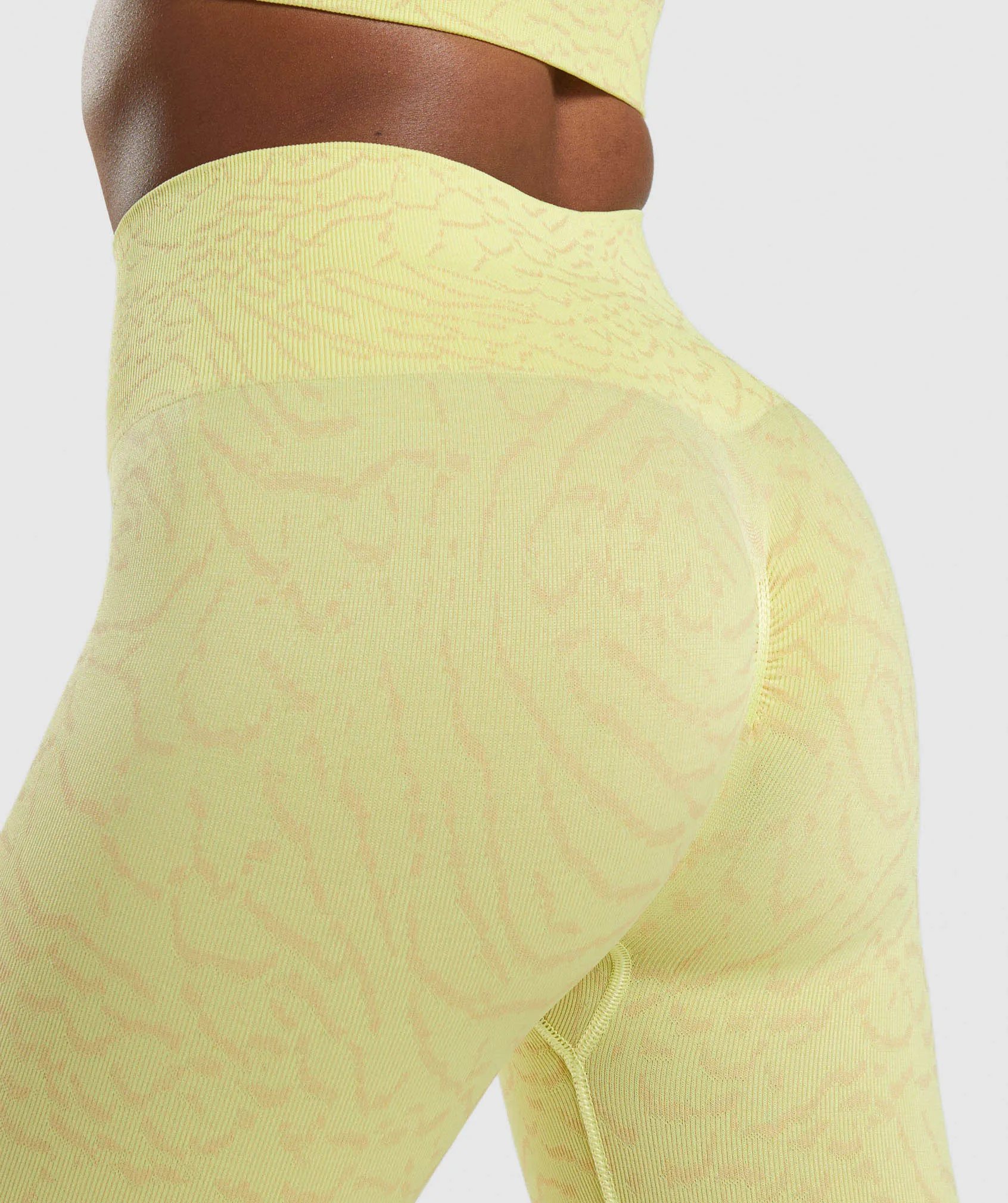 Gymshark Adapt Animal Seamless Leggings - Firefly Yellow