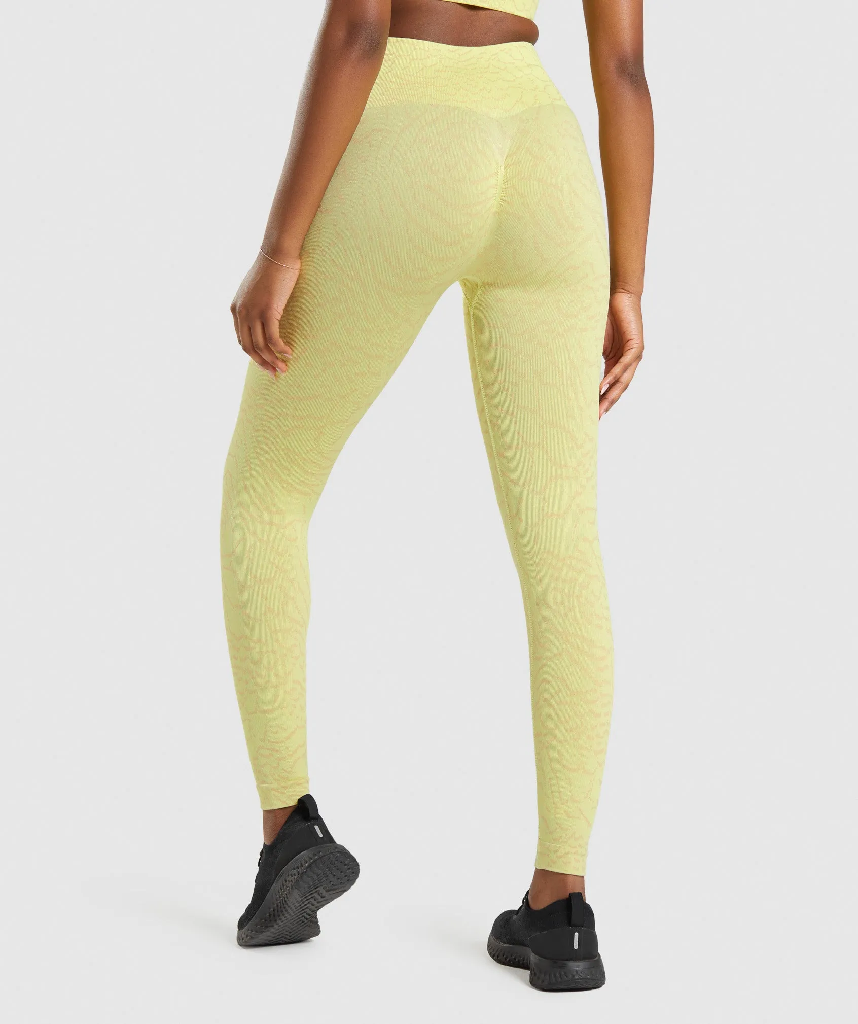Gymshark Adapt Animal Seamless Leggings - Firefly Yellow