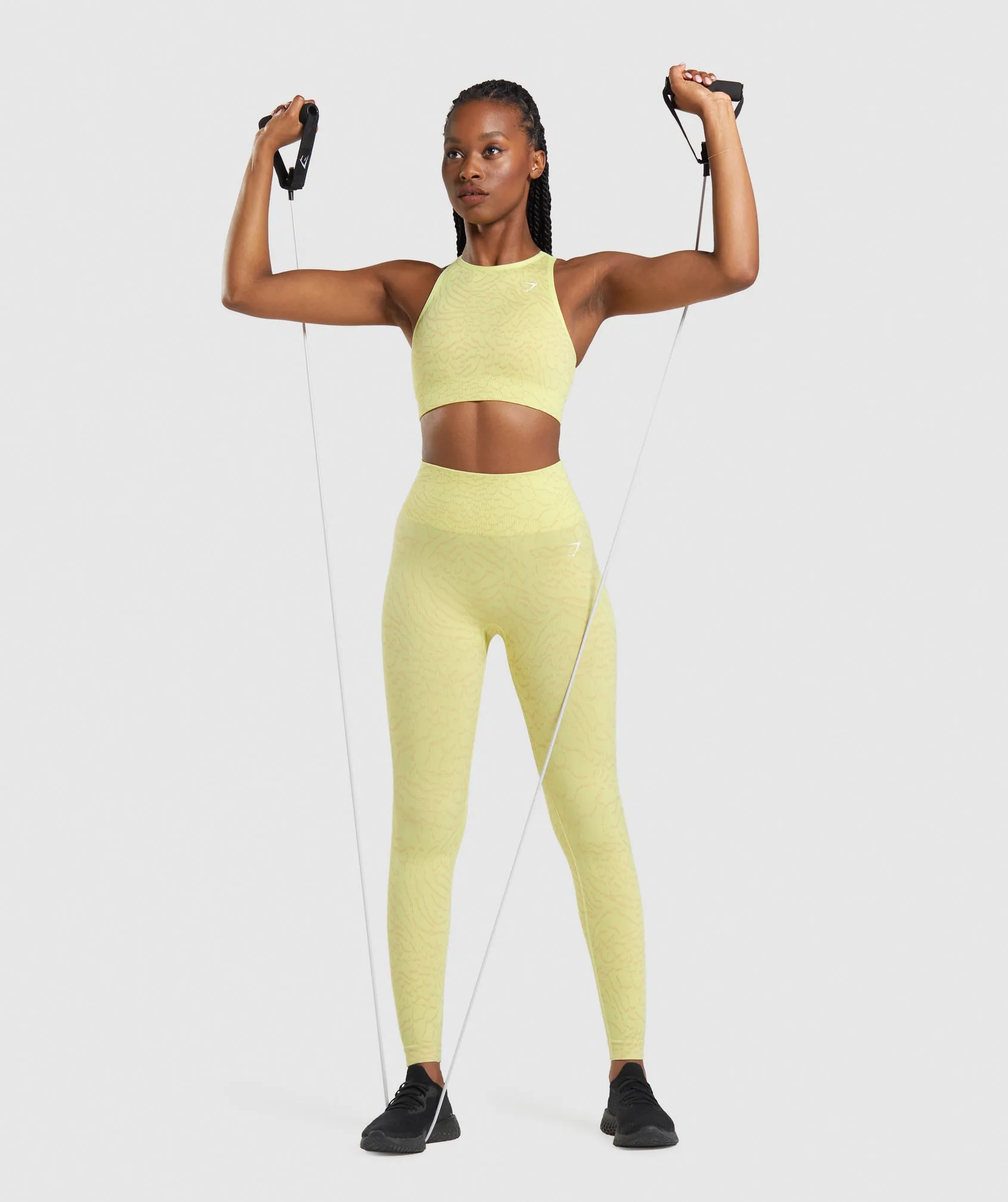 Gymshark Adapt Animal Seamless Leggings - Firefly Yellow