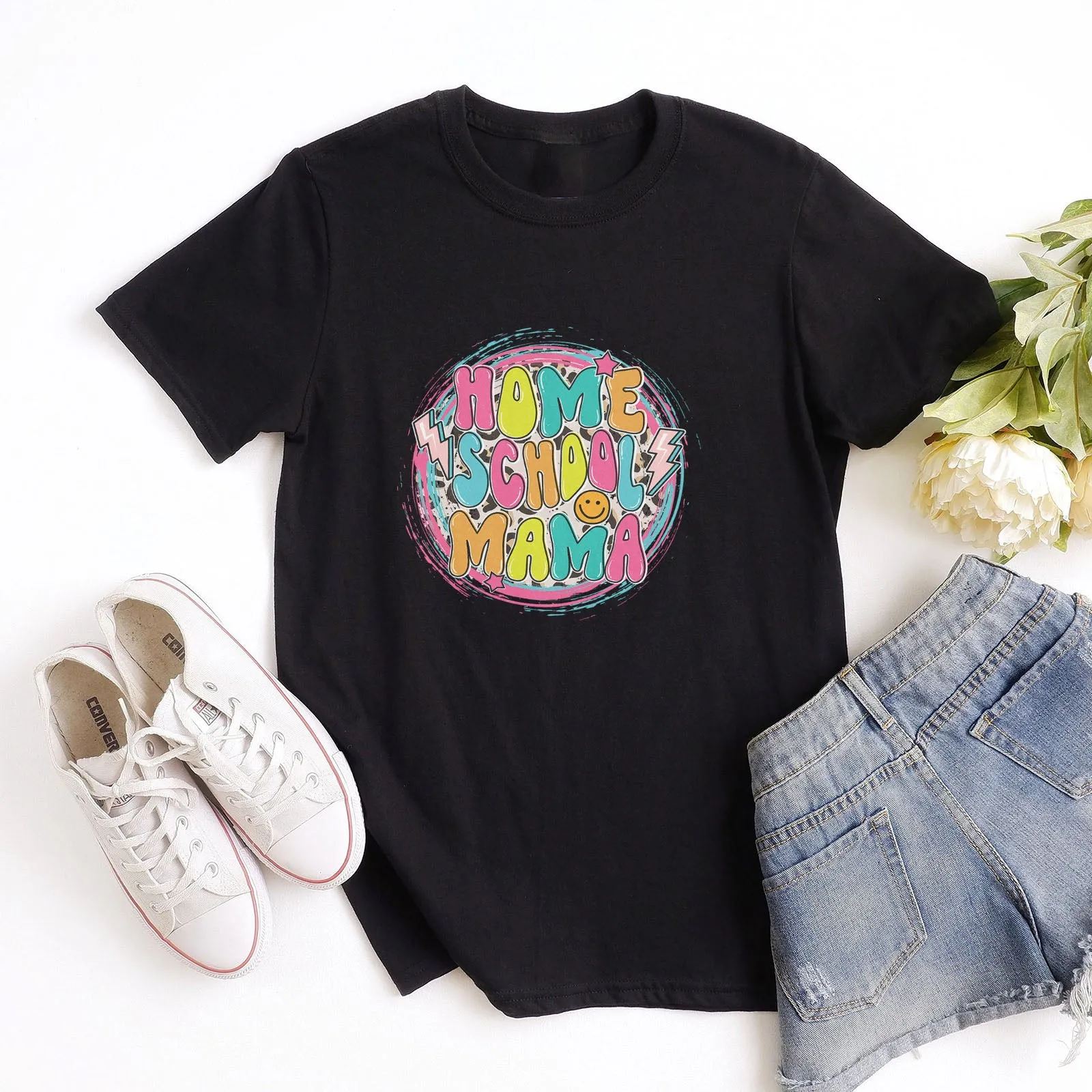 Homeschool Mama Retro Tee