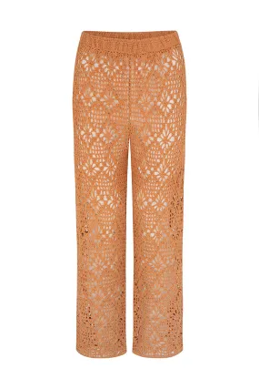 ISLAND RAIN CROCHET PANT - RUST