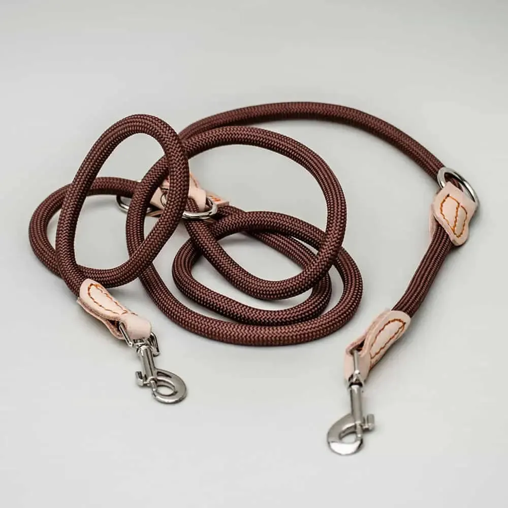 klassische Leine für Hunde "Vario" - brown