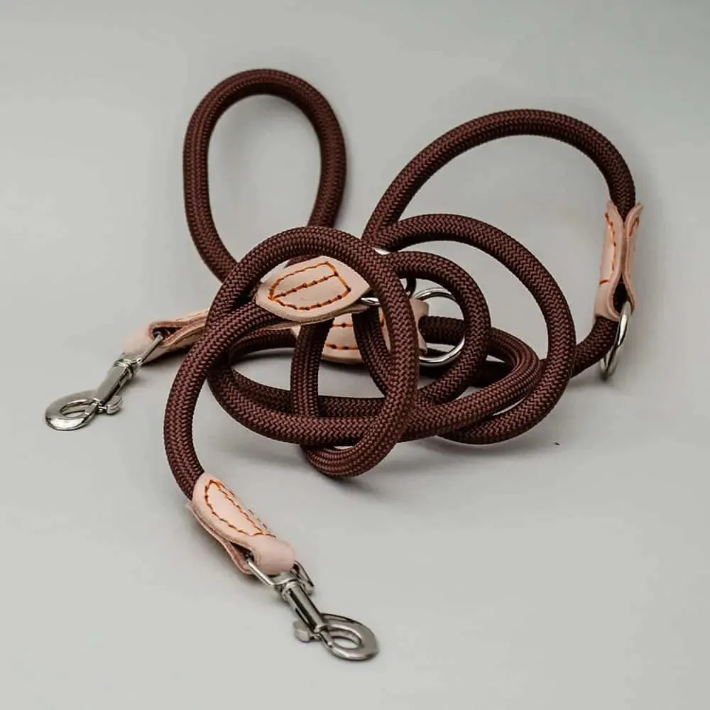 klassische Leine für Hunde "Vario" - brown