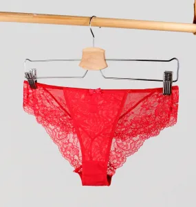 Lace seam-free brazilian [Salsa Red]