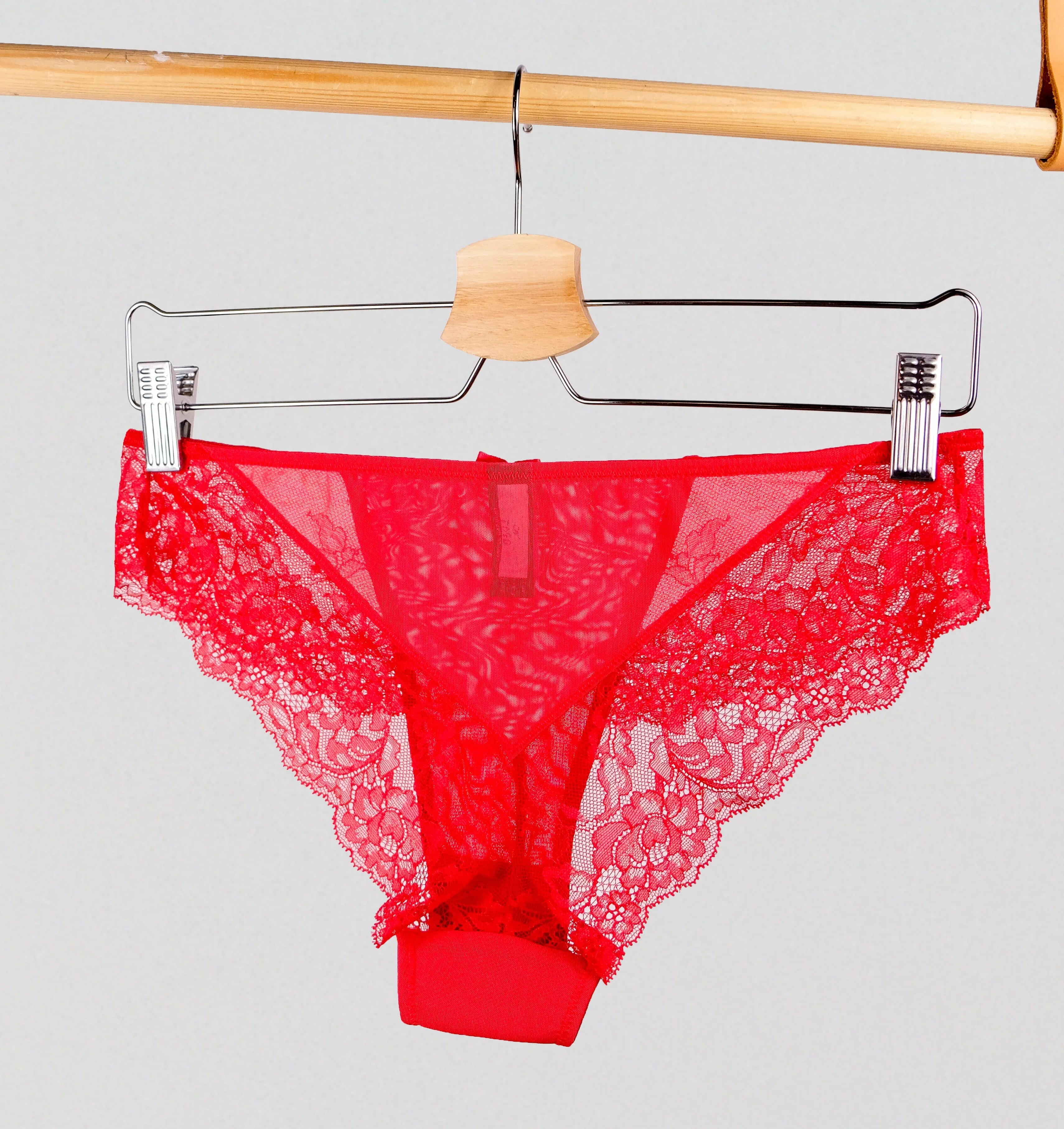 Lace seam-free brazilian [Salsa Red]