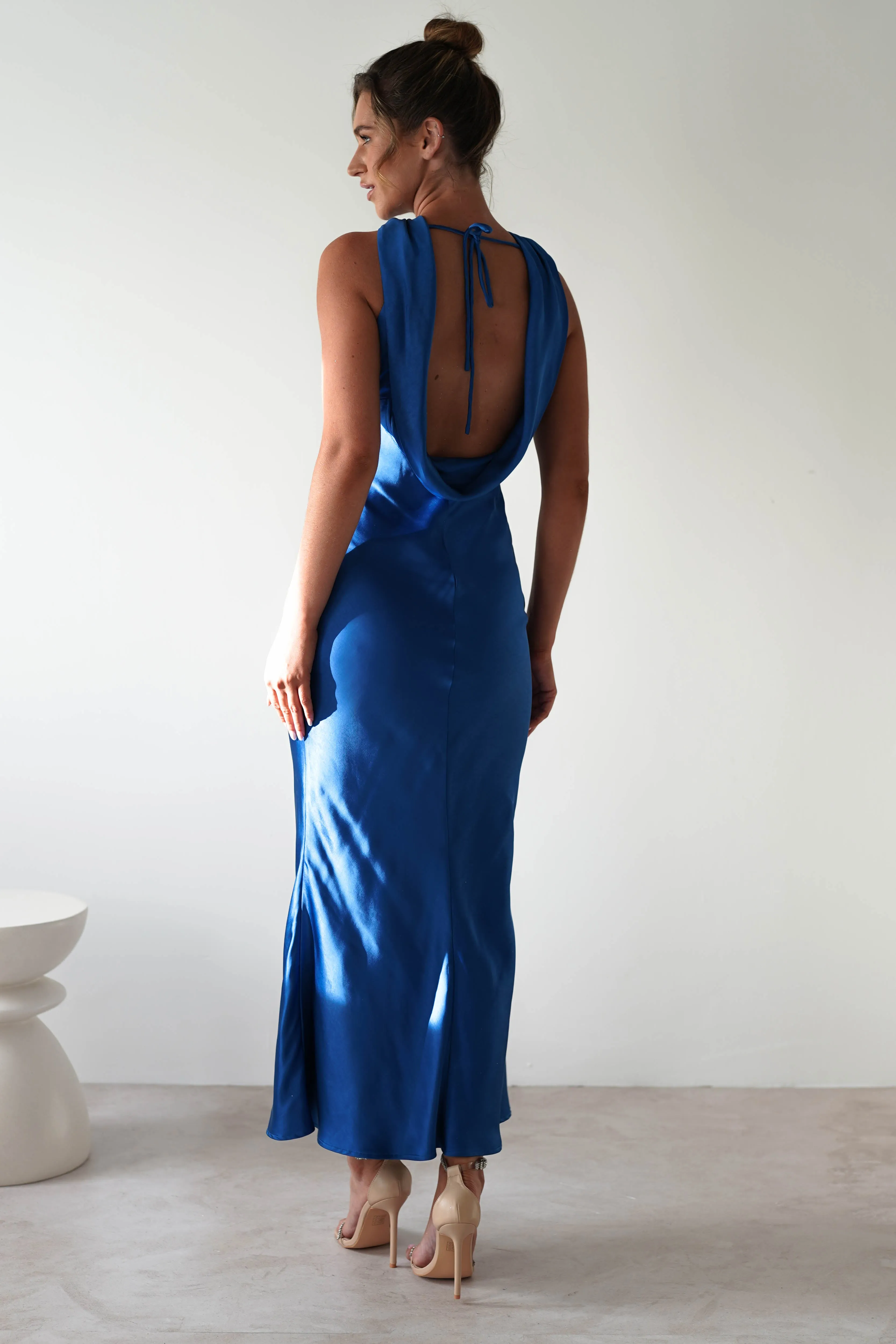 Lauryn Halter Neck Maxi Dress | Cobalt Blue