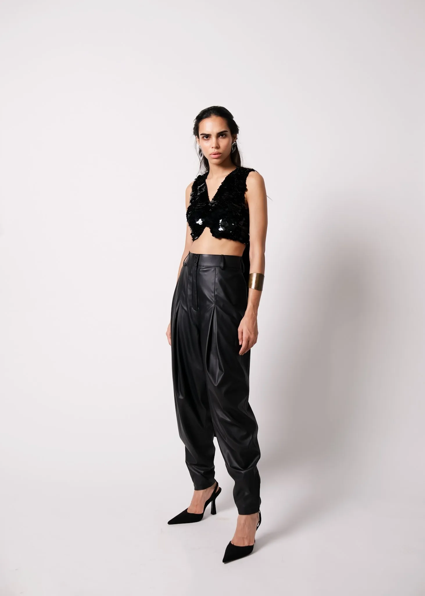 Leather Cargo Pants