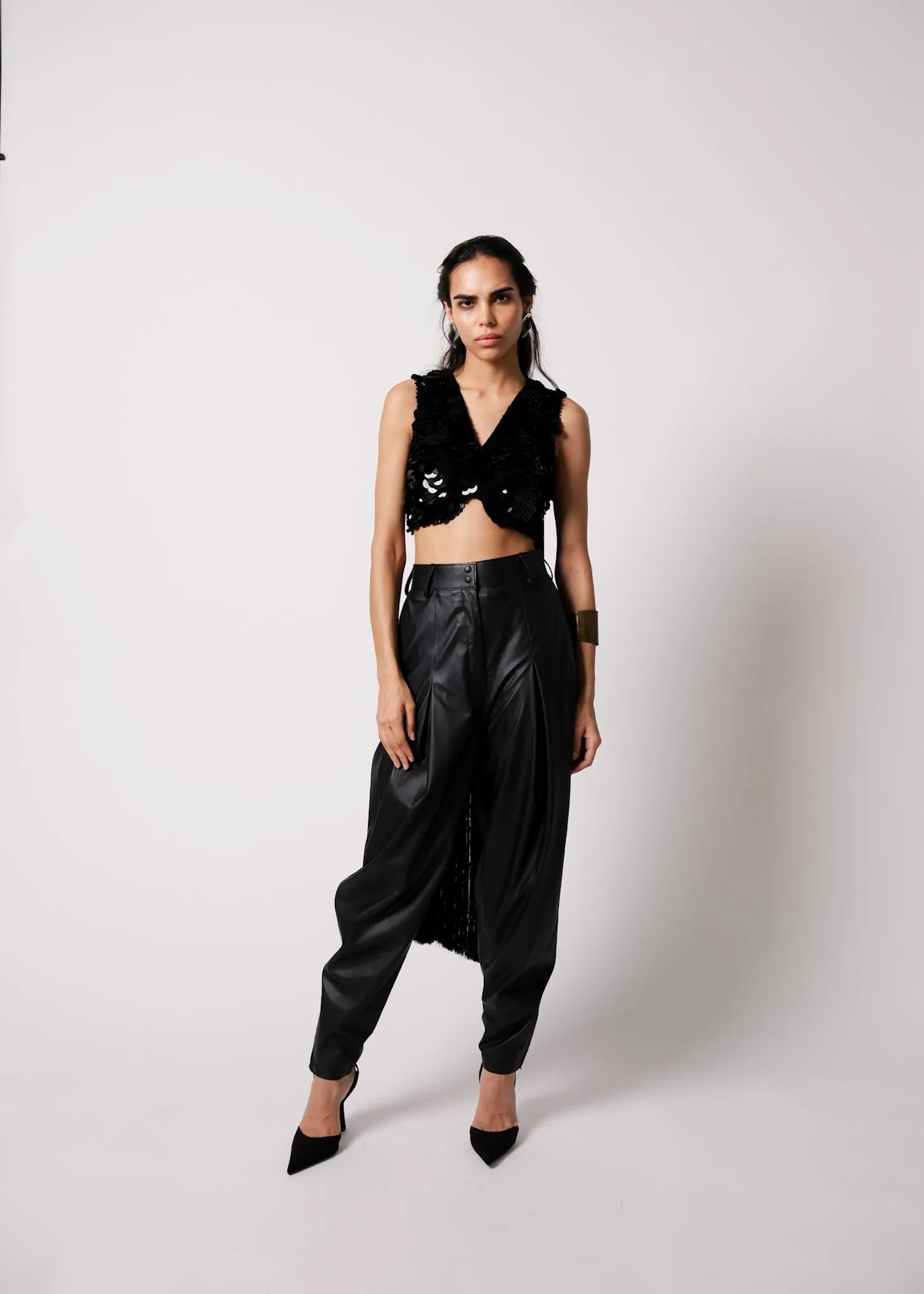 Leather Cargo Pants