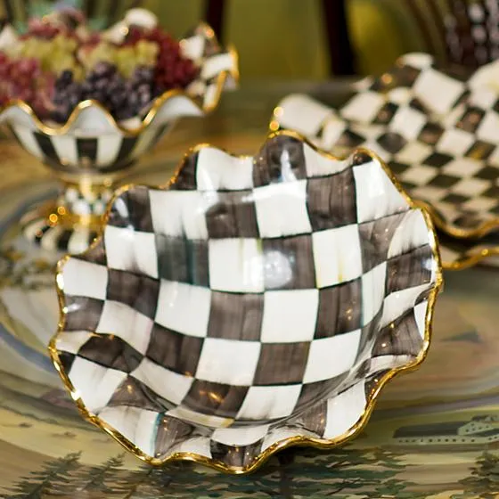MacKenzie-Childs Medium Fluted Serving Bowl