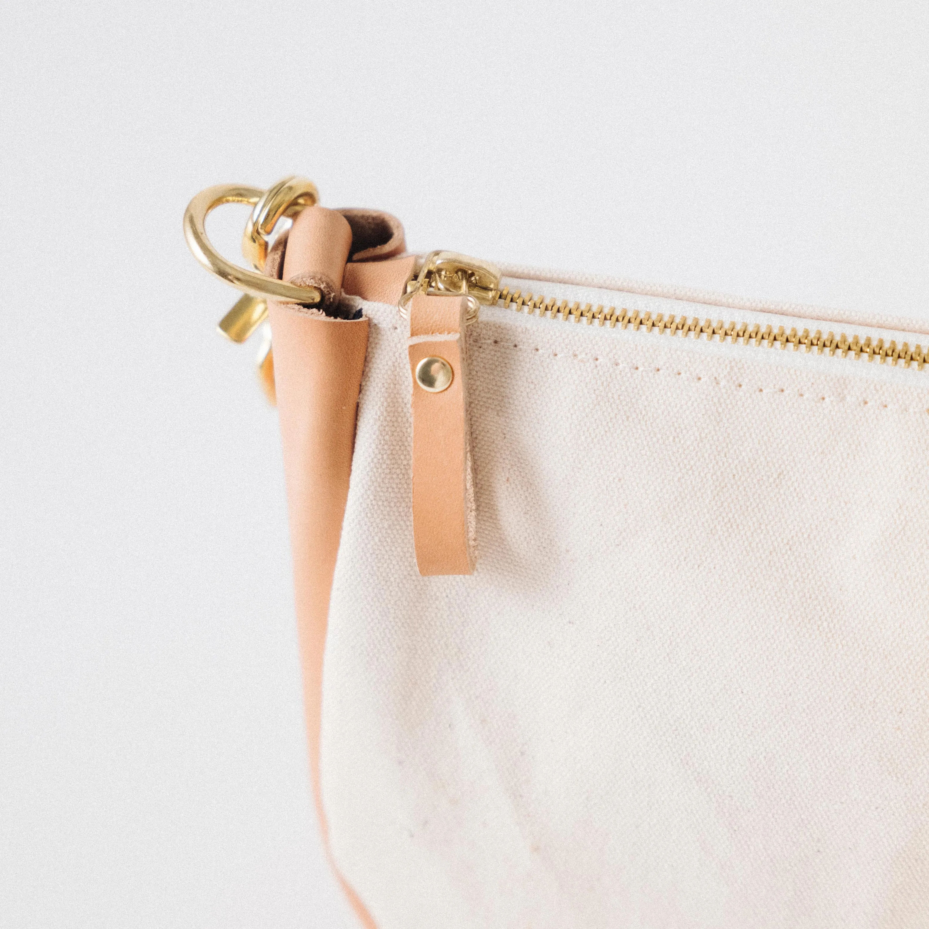 Natural Canvas Medium Crossbody Bag