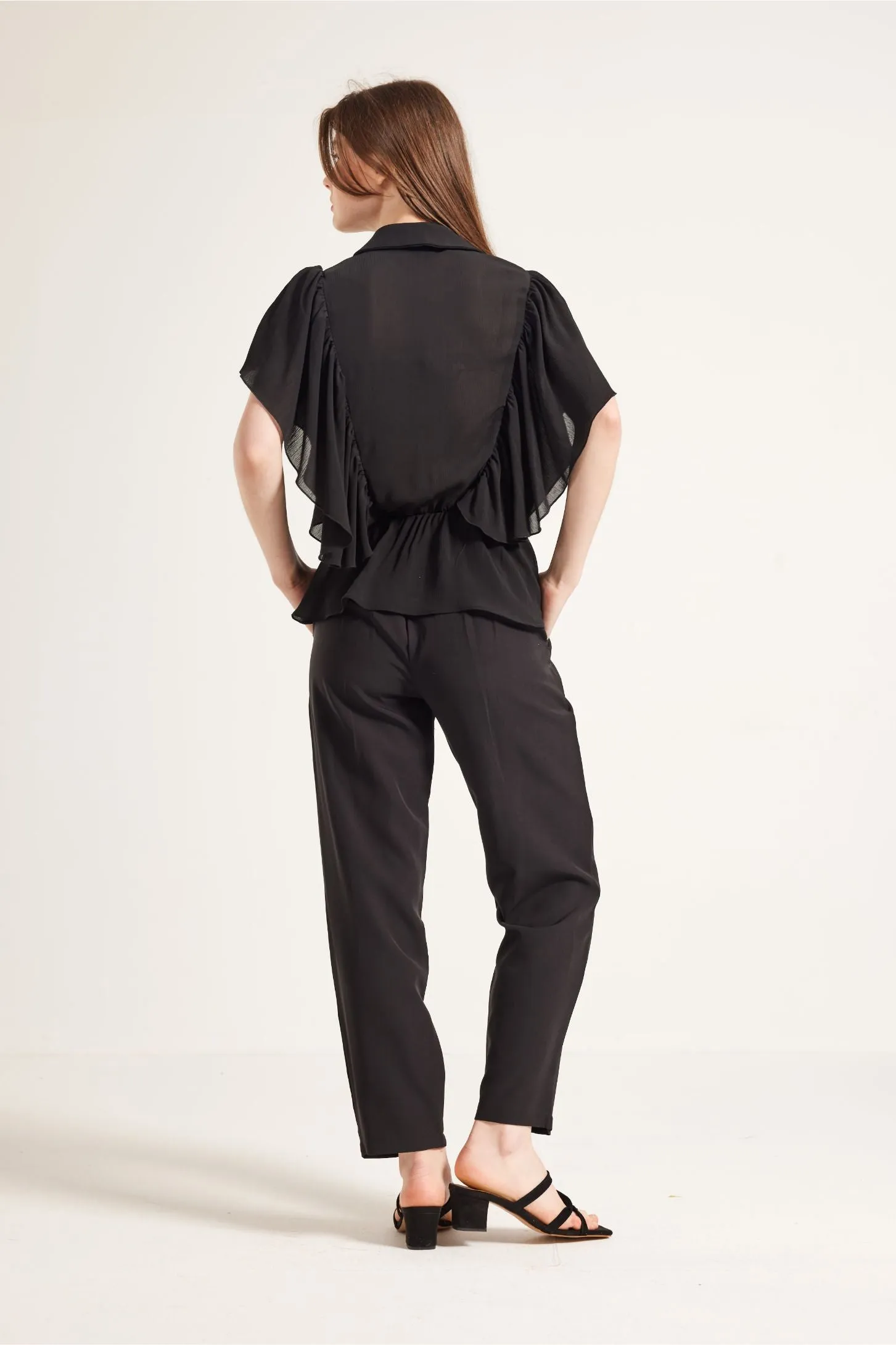 NECK TIE CHIFFON BLOUSE