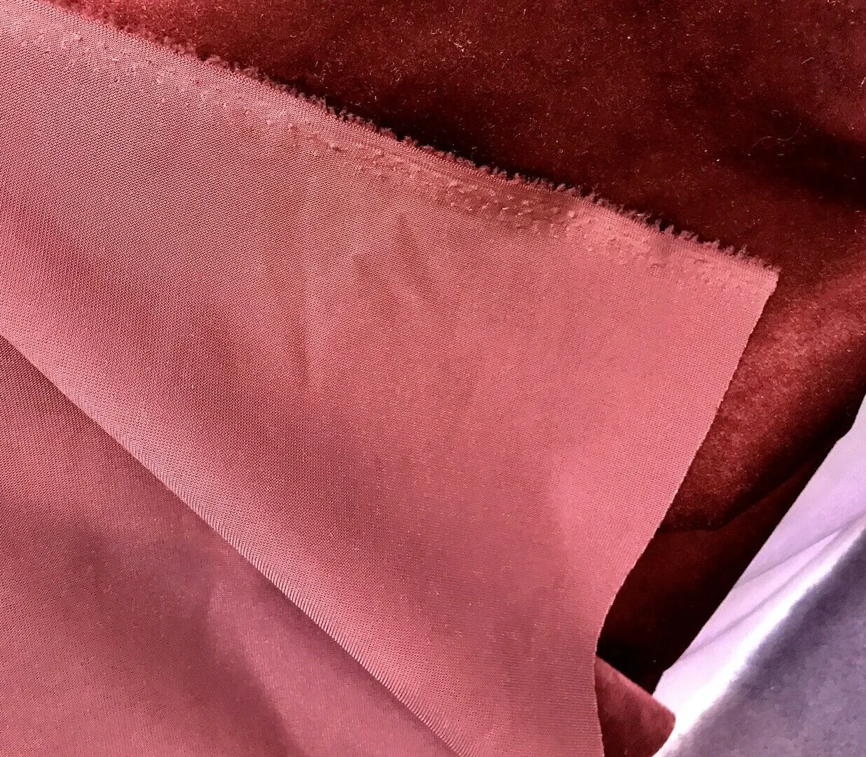 NEW Designer Velvet Upholstery And Drapery Fabric- Rust Red- Lightweight