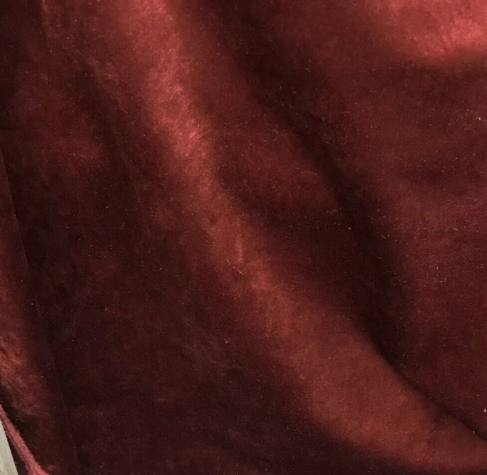 NEW Designer Velvet Upholstery And Drapery Fabric- Rust Red- Lightweight