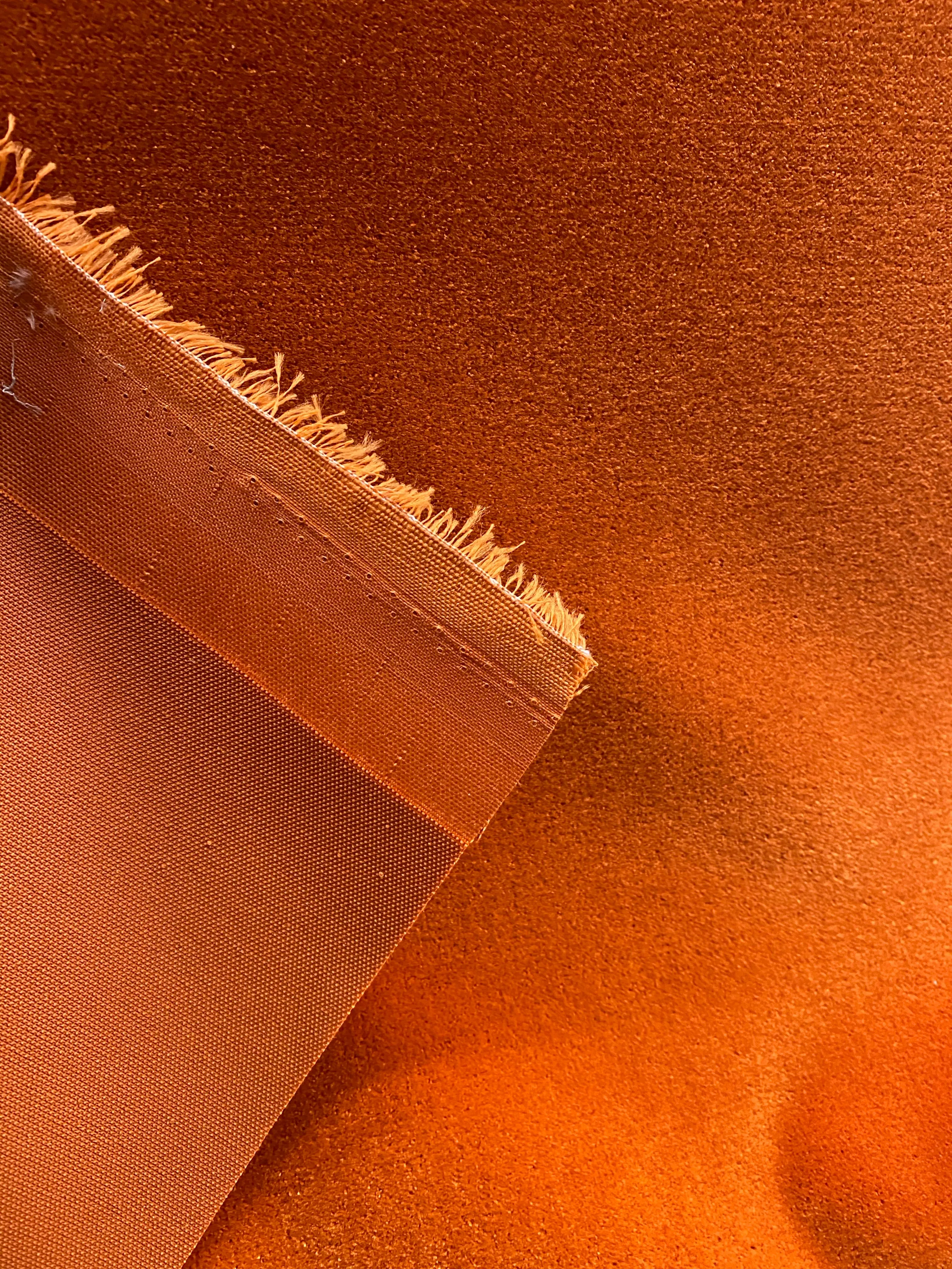 NEW King Kensington Mohair Heavy Weight Velvet Upholstery Fabric - Bright Orange