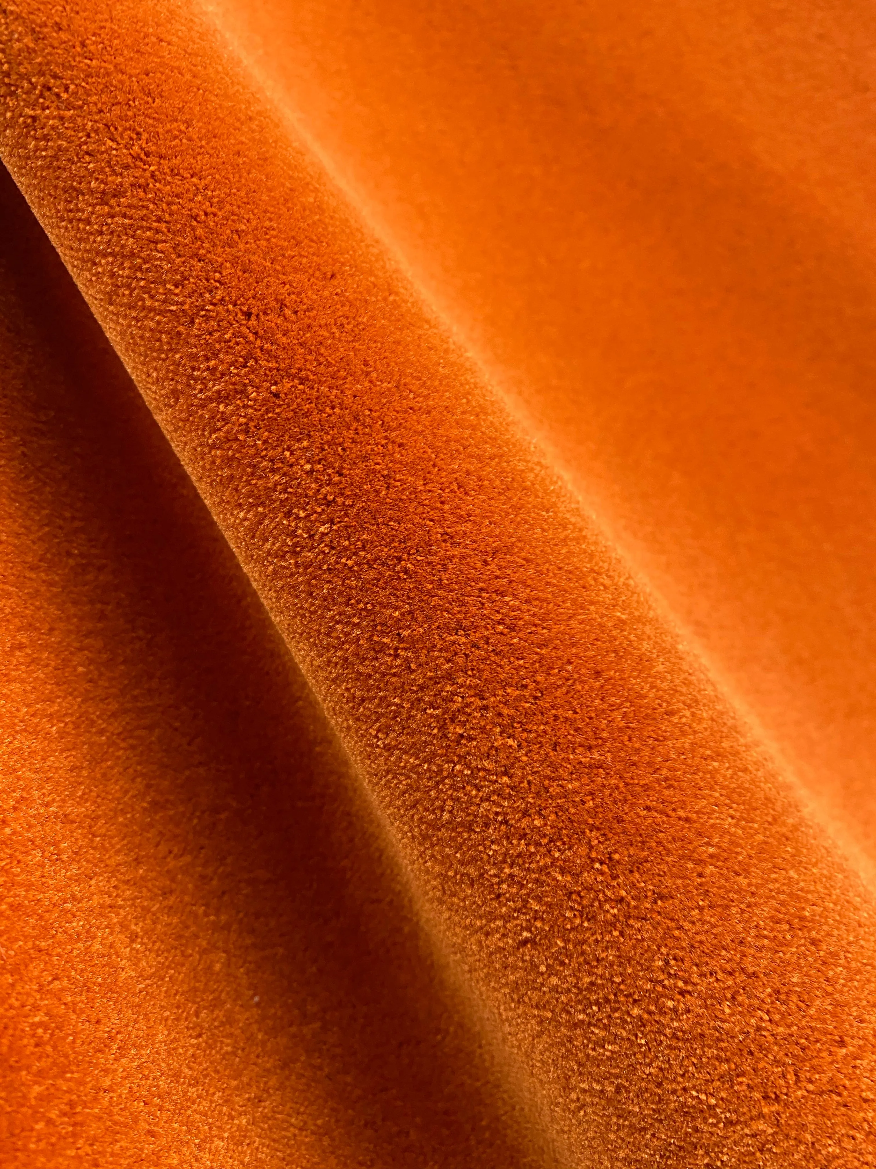 NEW King Kensington Mohair Heavy Weight Velvet Upholstery Fabric - Bright Orange