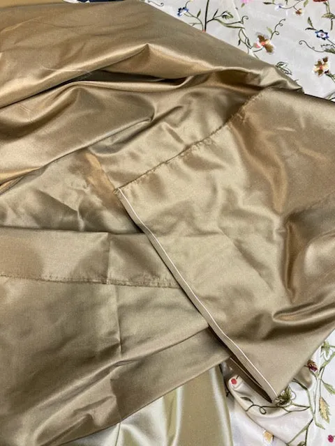 NEW Lady Lisa Designer 100% Silk Taffeta Fabric Solid Gold