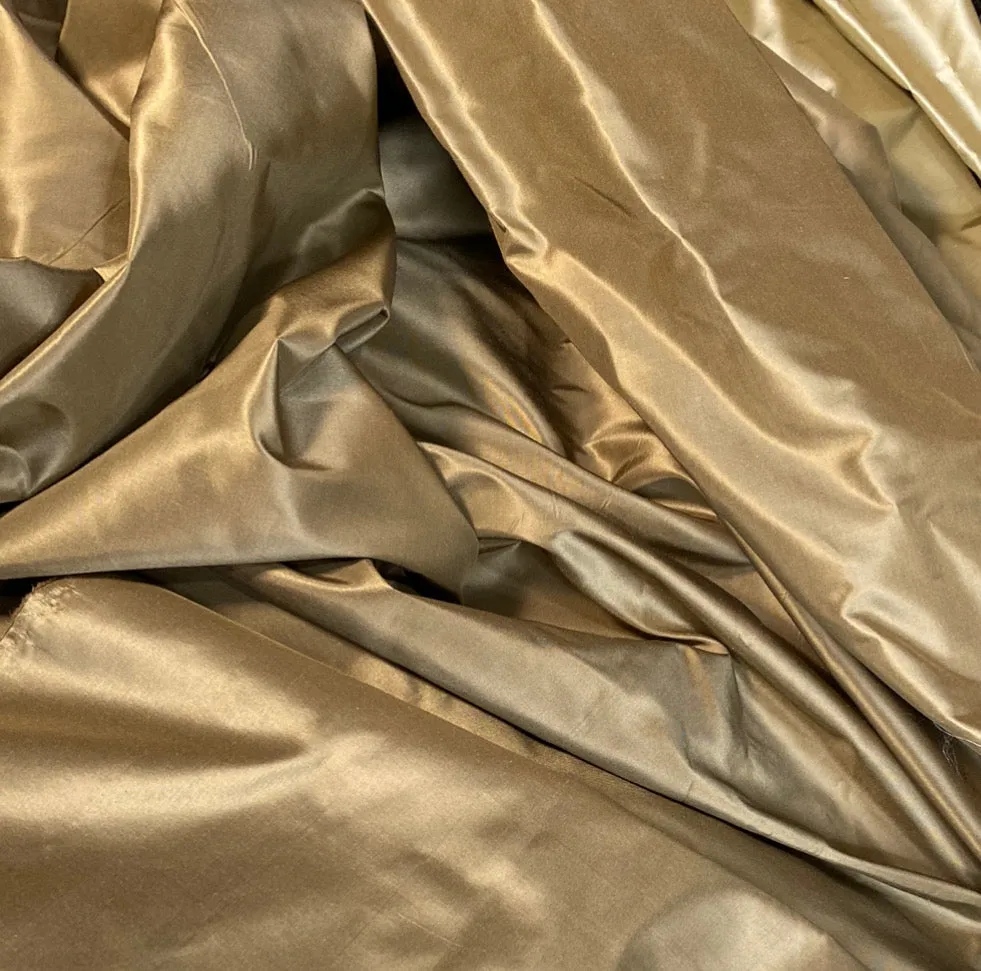 NEW Lady Lisa Designer 100% Silk Taffeta Fabric Solid Gold