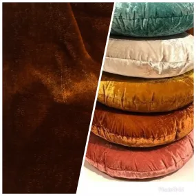 NEW Miss Bonnie Designer Silk Rayon Velvet Fabric- Rust Brown- BTY 54” Wide