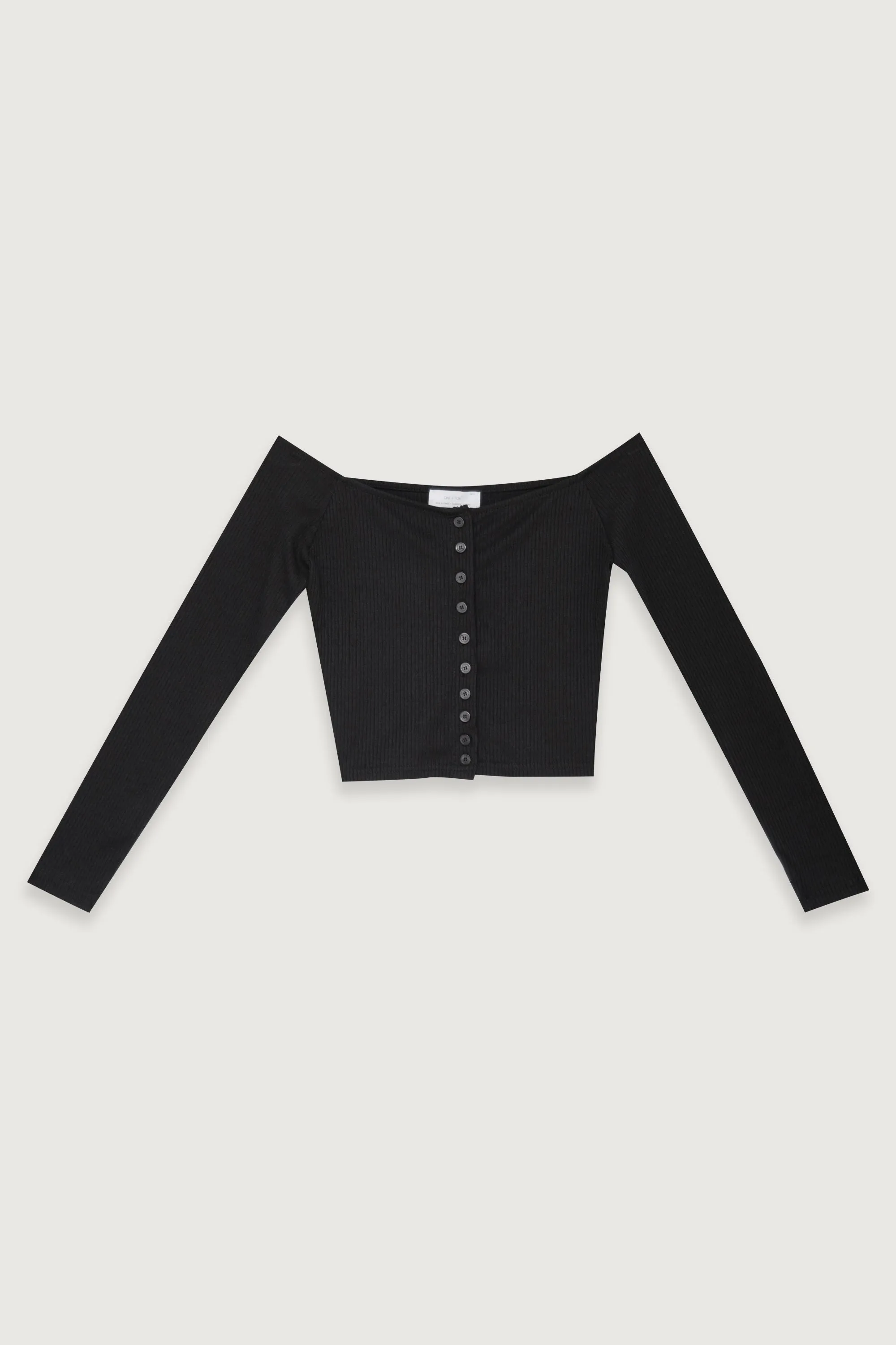 OFF SHOULDER BUTTONED FRONT TOP