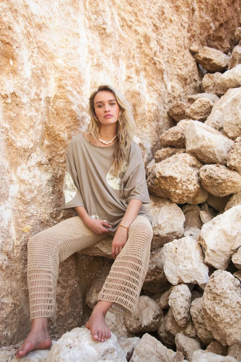 PRE ORDER // LET IT FLOW CROCHET PANT - NATURAL