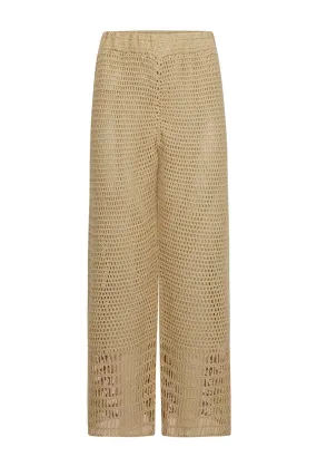 PRE ORDER // LET IT FLOW CROCHET PANT - NATURAL