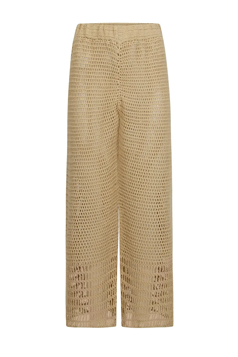 PRE ORDER // LET IT FLOW CROCHET PANT - NATURAL