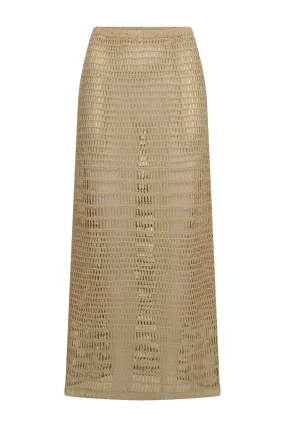 PRE ORDER // LET IT FLOW CROCHET SKIRT - NATURAL