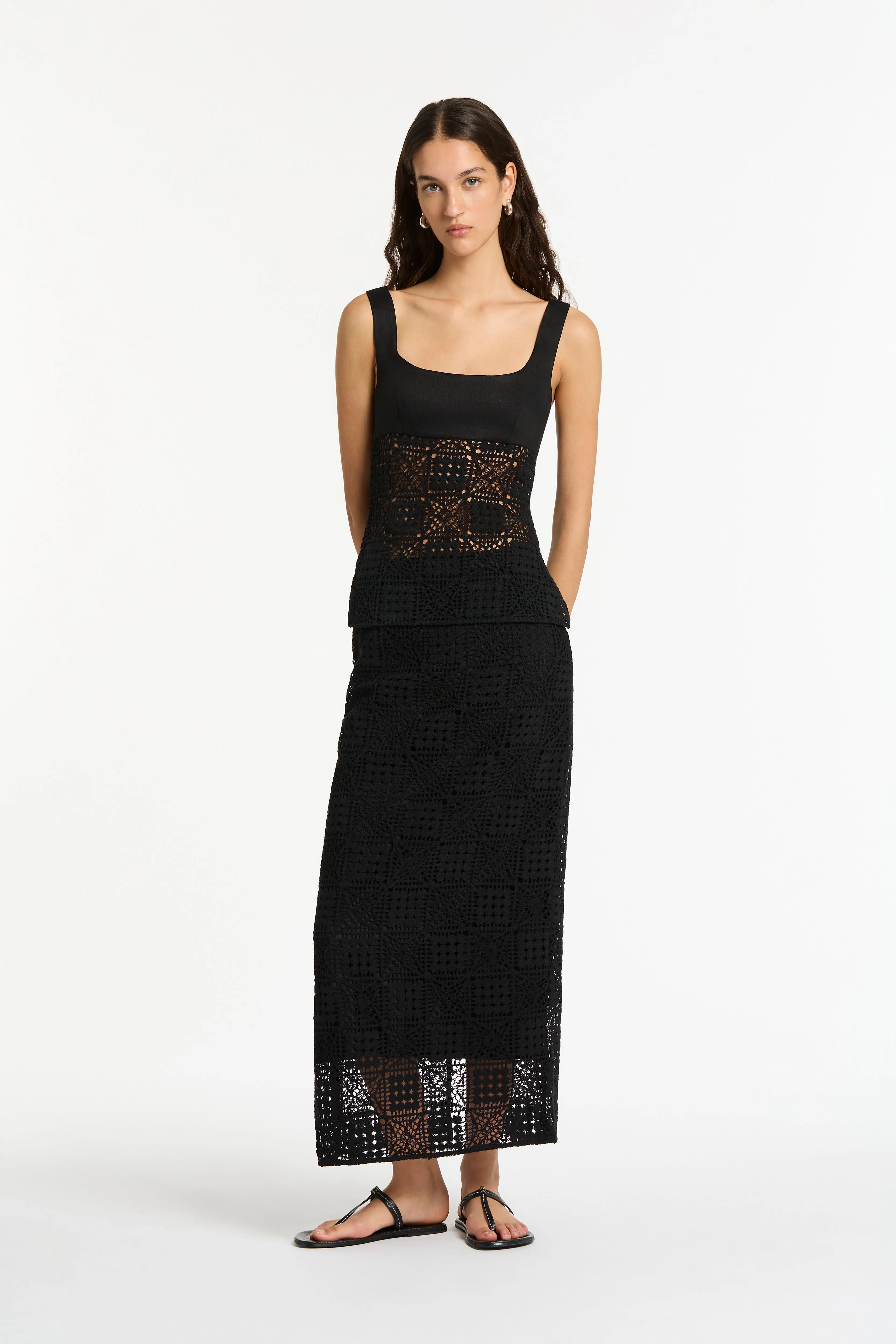 Rayure Midi Skirt