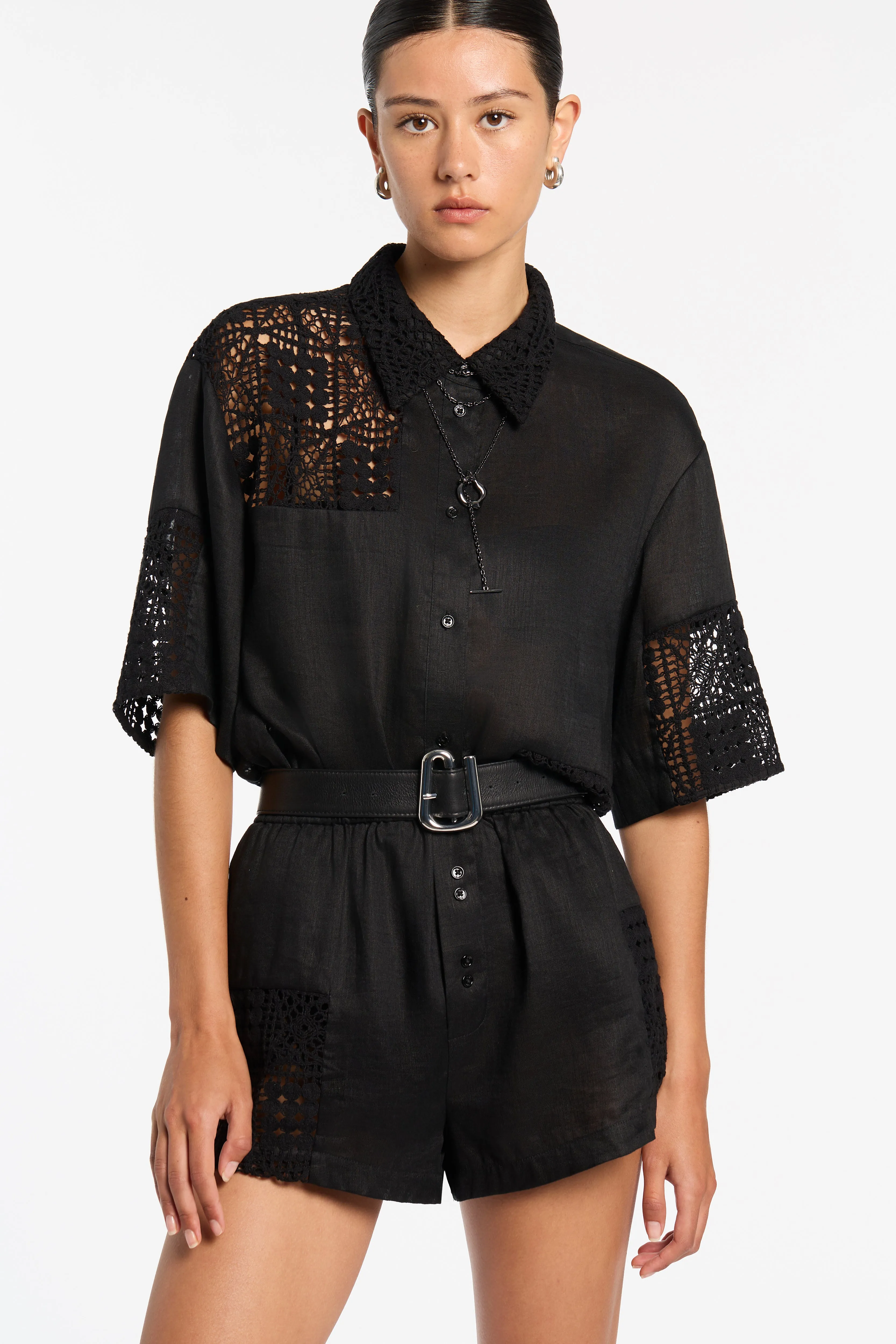 Rayure Patchwork Short