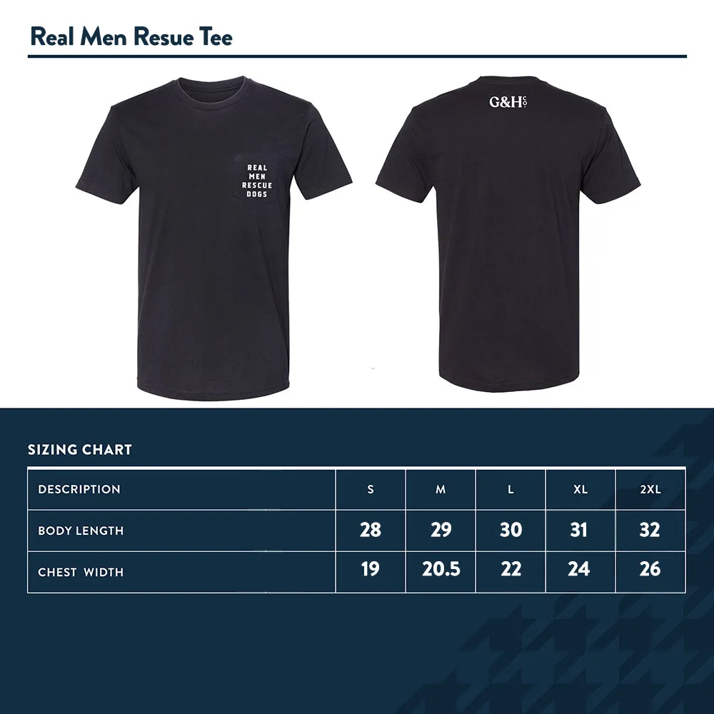 Real Men Rescue Dogs Pocket Tee