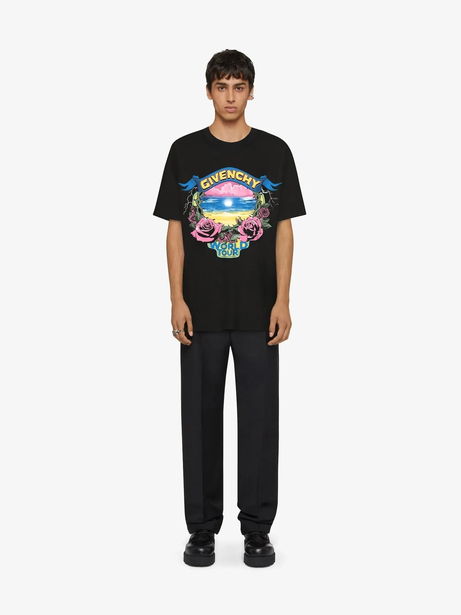 Rose Flower Print T Shirt