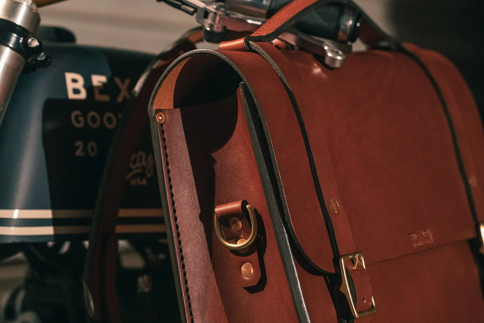 Scratch and Dent Porter Satchel // Medium Brown