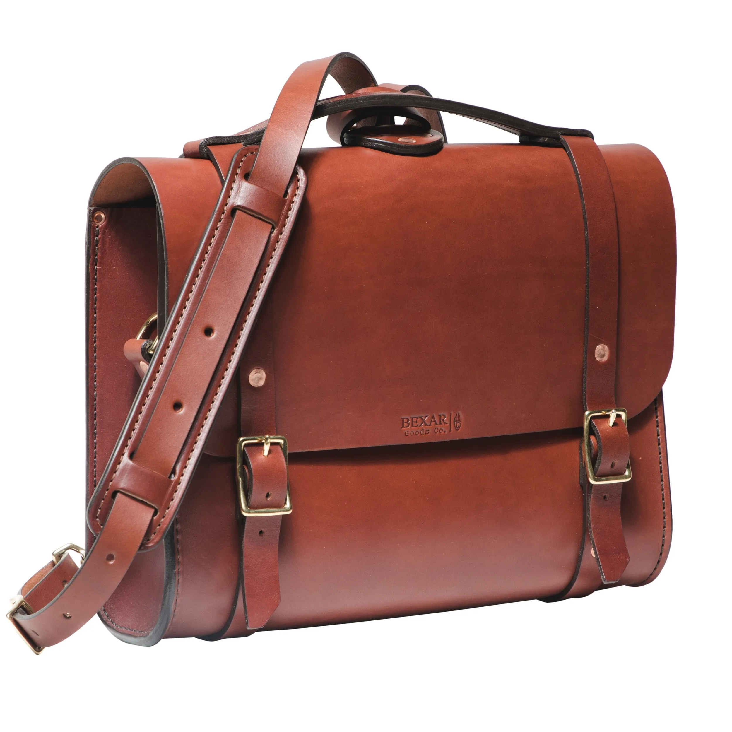 Scratch and Dent Porter Satchel // Medium Brown