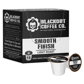 SMOOTH FINISH LIGHT ROAST COFFEE PODS 18CT