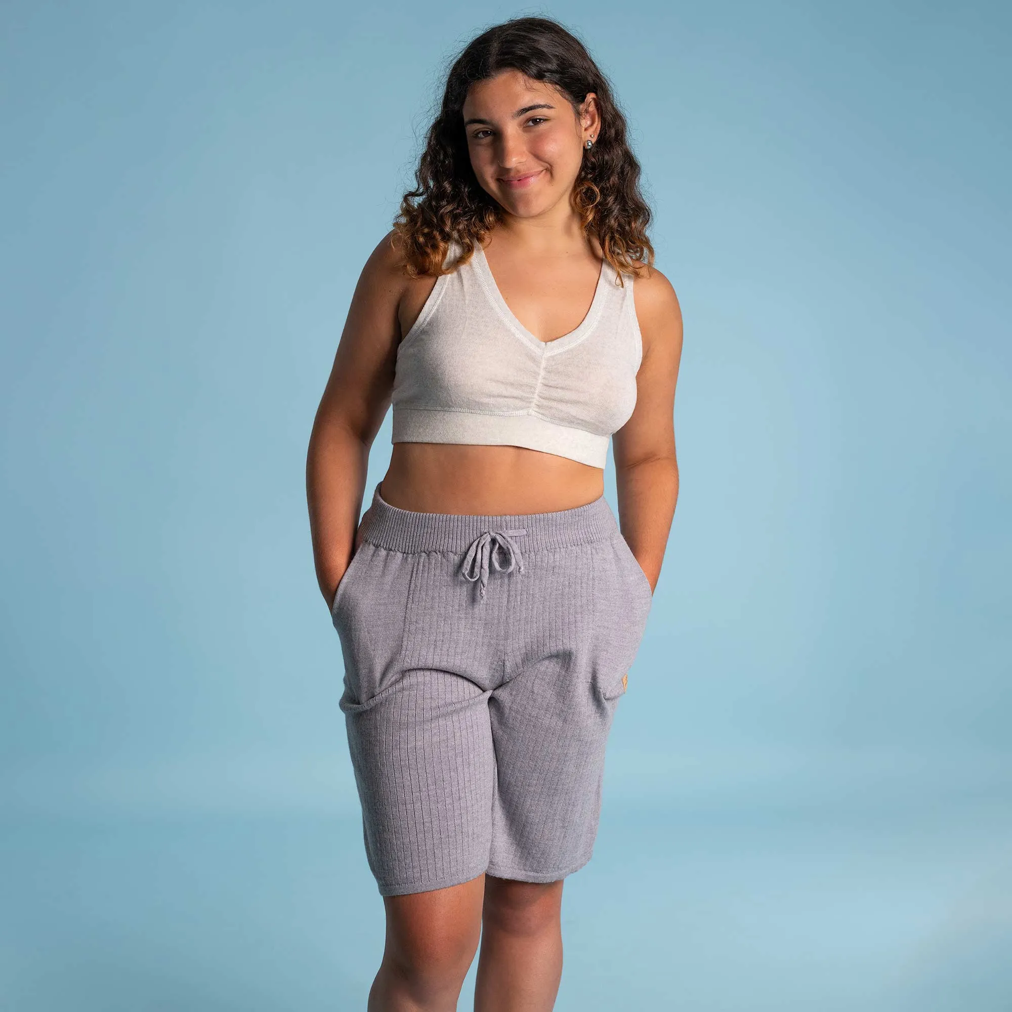TINA 100% Organic Merino Wool Bra (No Polyester, No Wire, No Synthetics, OC Thread, Covered Organic Elastic Band) (For Cups A-C)(100% Biodegradable)